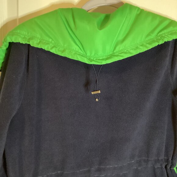 Lauren Ralph Lauren Active Women's Jacket Green Blue Size L High Neck Pockets - Picture 9 of 13